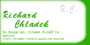 richard chladek business card